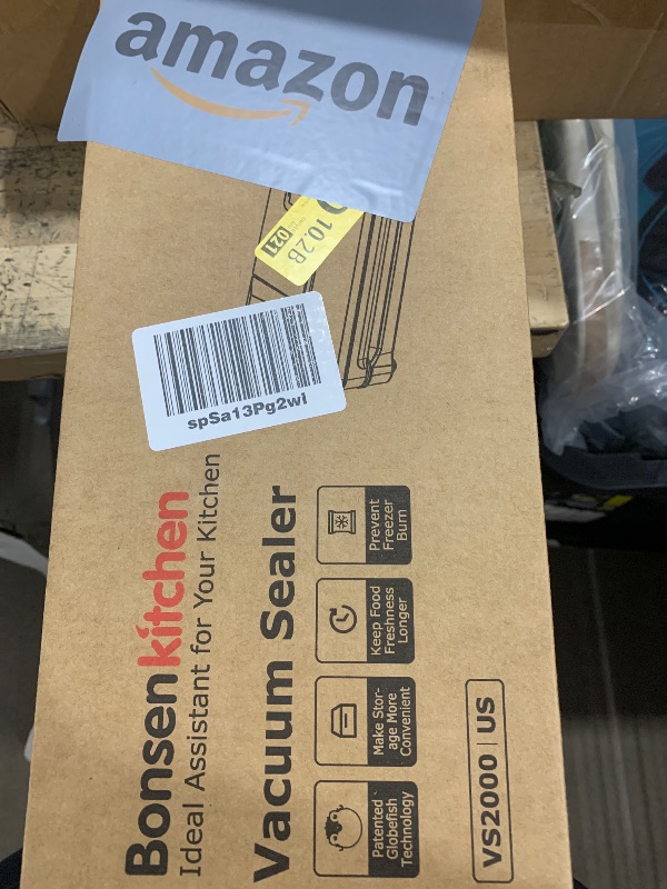 Photo 1 of [Updated 2025] Bonsenkitchen Vacuum Sealer Machine + 40 Vacuum Bags, Fast-Compact/Multi-Functional Food Vacuum Sealer with External Vacuum System, Black