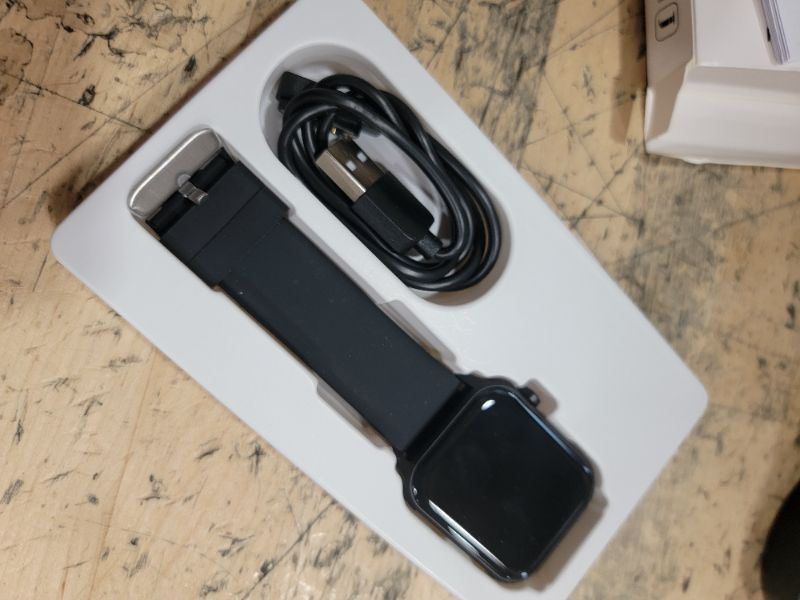 Photo 1 of ***SCREEN WONT TURN ON***TRAUSI Smart Watches for Women Men, 1.83" HD Smartwatch with 120 Sports Modes, IP67 Waterproof, Bluetooth Call and Music Control?Heart Rate and Sleep Monitor (Black)