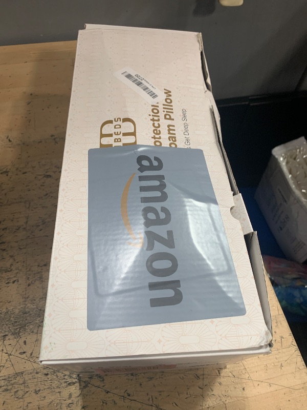 Photo 1 of (used) HighBeds Cervical Neck Pillow for Memory Foam – Soft Ergonomic Side Sleeper Pillow for Neck Pain Relief, Ice Silk Zipperless Pillowcase, Eco-Friendly and Durable Material