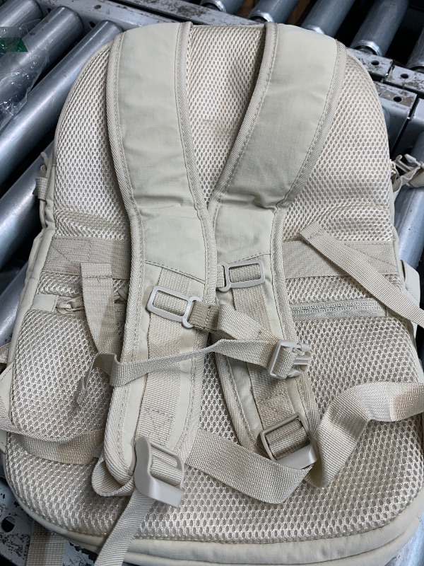 Photo 1 of (see all images) BAGSMART College Laptop Backpack, Travel Backpack for Women, Quilted Casual Daypack, Water-Resistant Bookbag for 15.6 Inch Laptop, Camel