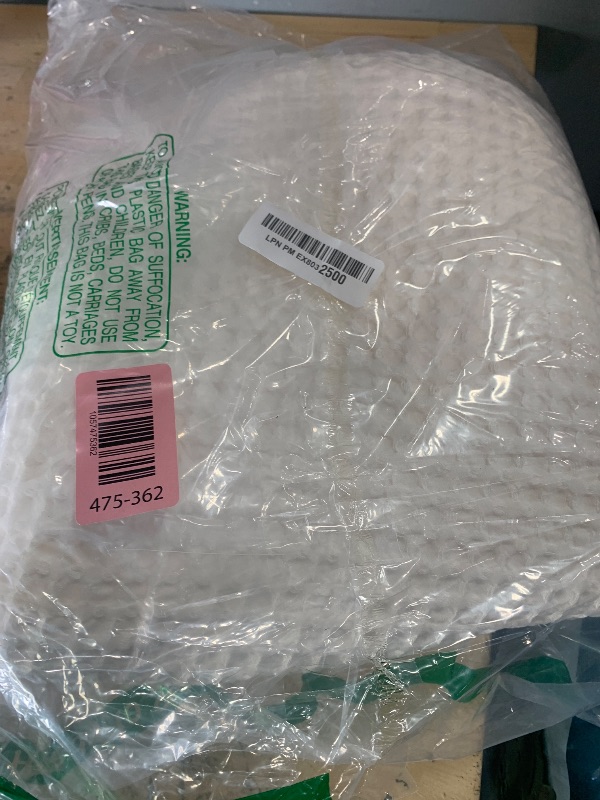 Photo 1 of PHF Ultra Soft Waffle Weave Blanket Queen Size 90"x 90"- Washed Lightweight Breathable Cozy Woven Blanket for Bed - Aesthetic Decor for Couch Bedding Sofa Home Car - Coconut White