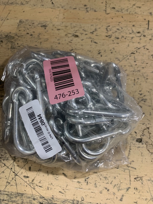 Photo 1 of 50-Pack M8 Carabiners Clip Heavy Duty Spring Snap Hook, 3Inch Galvanized Steel Carabiner, Safety Quick Links Snap Hooks, Spring Clips for Swing Hammock Camping Keychain Outdoor