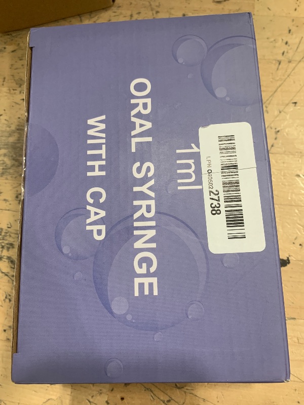 Photo 1 of 50 Pcs 1ml Syringes with Caps Oral Dispenser Individually Sterile Warpped for Medicine Dropper, Colostrum Collect Feeding Pets, Liquid