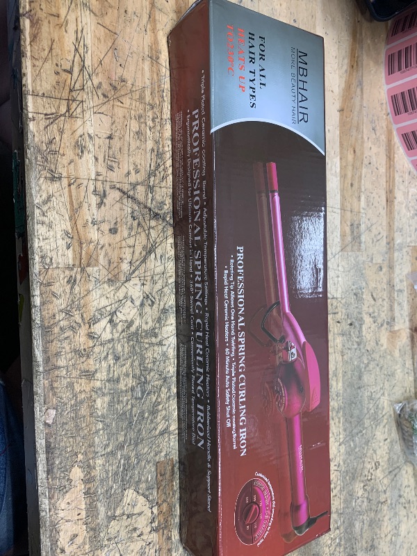 Photo 1 of (see notes) ***STOCK PHOTO FOR REFERENCE ONLY***MBHAIR 9mm Thin Curling Wand Hair Curler, 3/8 Small Barrel Skinny Hair Curling Iron Wand Professional Super Tourmaline Ceramic Barrel Small Tongs for Short and Long Hair