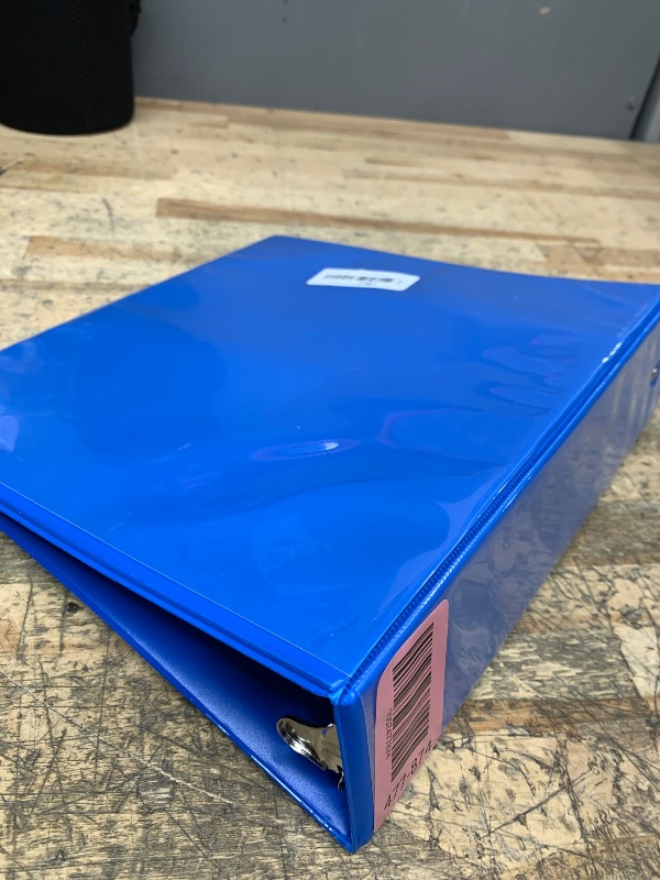 Photo 1 of SUNEE 3 Ring Binder 2 Inch 1 Pack, Clear View Binder Three Ring PVC-Free (Fit 8.5x11 Inches) for School or Office Supplies, Blue