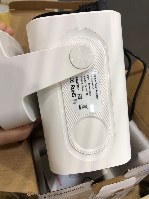 Photo 1 of ?Auto Focus&1080P?Magcubic Mini Smart Projector with 4K Support, Portable Projector with Wifi and Bluetooth, 5W Speaker, Built in Apps, Voice Control, Outdoor Movie Projector