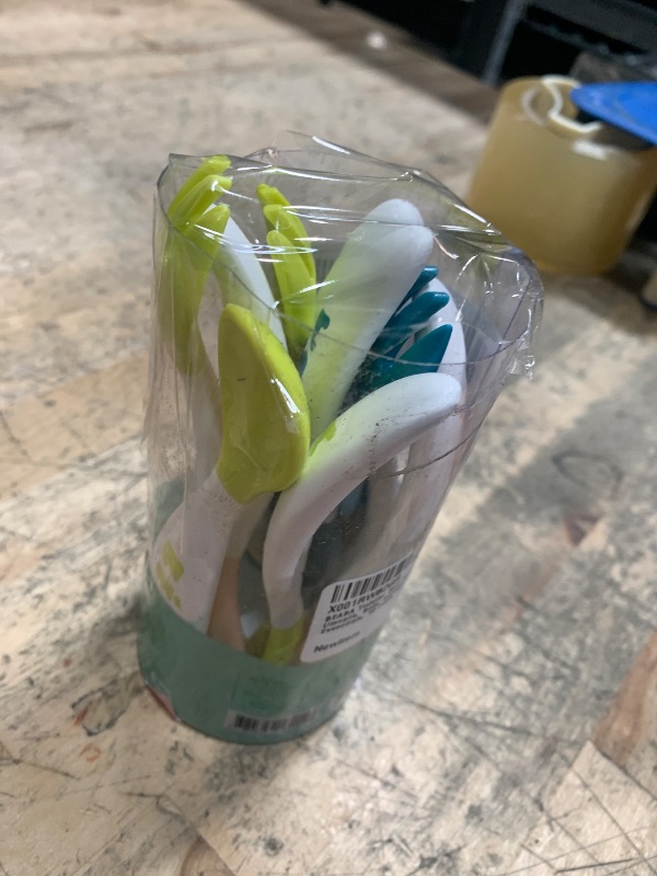 Photo 1 of BEABA Toddler Self Feeding Cutlery And Utensils, Baby Spoons and Forks , Baby Essentials, 10 Pack, Assorted