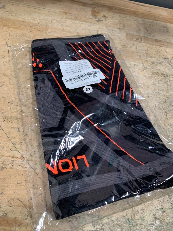 Photo 1 of LIONTEK Knee Sleeves Pair (2 pack) - Knee Compression Sleeve for Joint Support | Basketball, Volleyball, BJJ, Martial Arts, Weightlifting | Knee Brace for Injury Prevention - Meniscus Tear, ACL, Joint Pain, and Arthritis (Orange, X-Small)