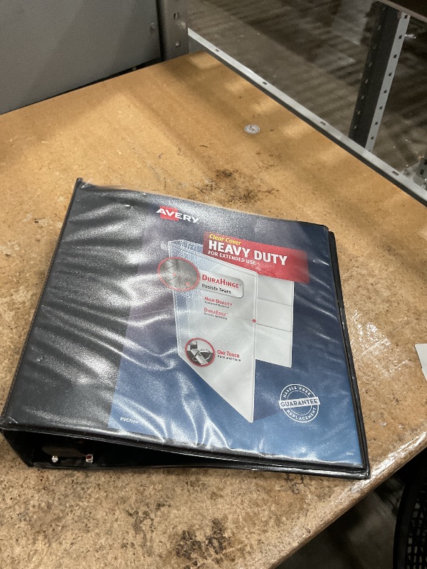 Photo 1 of Avery Heavy-Duty 3 Inch Binders 3 Ring, View Binder, 1.5 Inch EZD Ring, Black, Sturdy (79693)