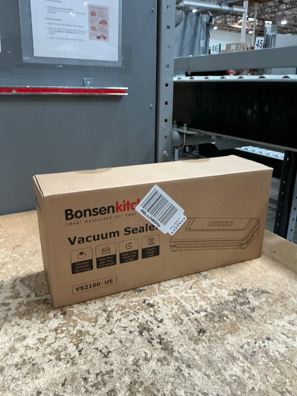 Photo 1 of [Updated 2025] Bonsenkitchen Vacuum Sealer Machine + 40 Vacuum Bags, Fast-Compact/Multi-Functional Food Vacuum Sealer with External Vacuum System, Silver