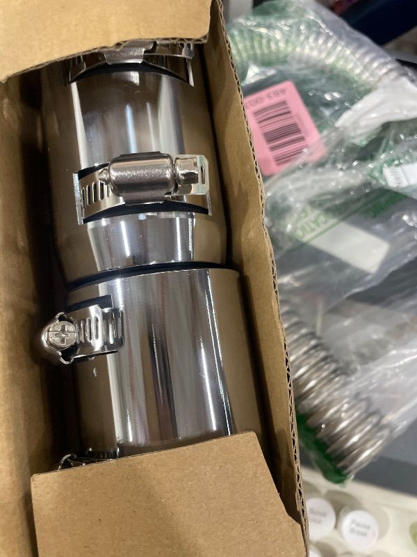 Photo 1 of Hypertune 24" Stainless Steel Radiator Flexible Coolant Water Hose Kit W/Cap Clamp Silver