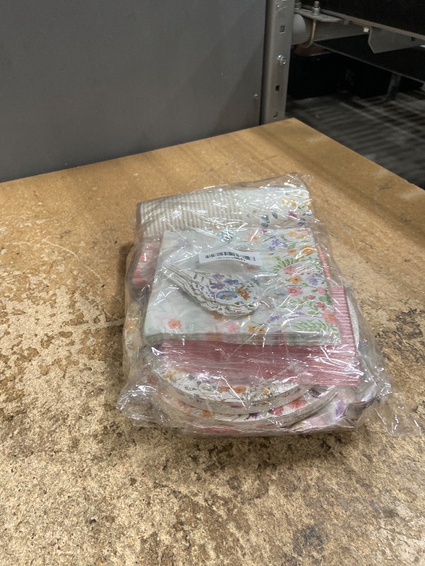 Photo 1 of 193Pcs Spring Wildflower Party Decorations Include Plates, Napkins, Cups, Balloons, Banner, Tablecloth, Cake Toppers, Honeycombs for Floral Birthday Baby Shower Party, Serve 24