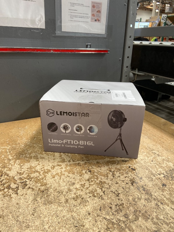 Photo 1 of 12” Portable Fan 16000mAh Battery Operated Rechargeable, Auto-Oscillating Pedestal Stand Fan, Adjustable Height, Remote Control, 4 Seeds, Timer, Cordless for Travel Camping Bedroom