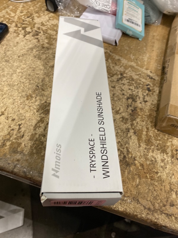 Photo 1 of [2025 Upgrade] Nmoiss Windshield Sun Shade Umbrella - [Vinyl Coating Heat Shield] Protect Car from Sun Rays & Heat Damage Keep Cool and Protect Interior, Spring Structure Edge Medium 56" L x 31" W