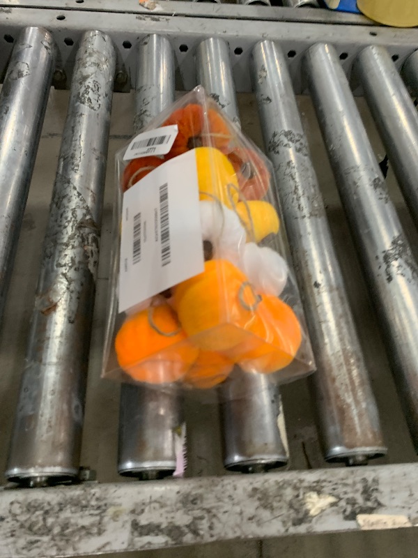 Photo 1 of 16 PCS Fall Thanksgiving Pumpkin Hanging Ornaments Velvet Fabric Pumpkin Hanging Small Tree Ornament 2.2" Orange Pumpkins Ball Tree Decoration for Fall Thanksgiving Home Farmhouse Harvest Party Decor