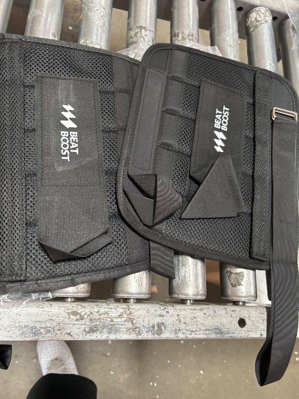 Photo 1 of **PARTIAL SET/MISSING ITEMS** Beat Boost Adjustable Weighted Vest Set w/ Wrist Weights & Ankle Set Kit Black
