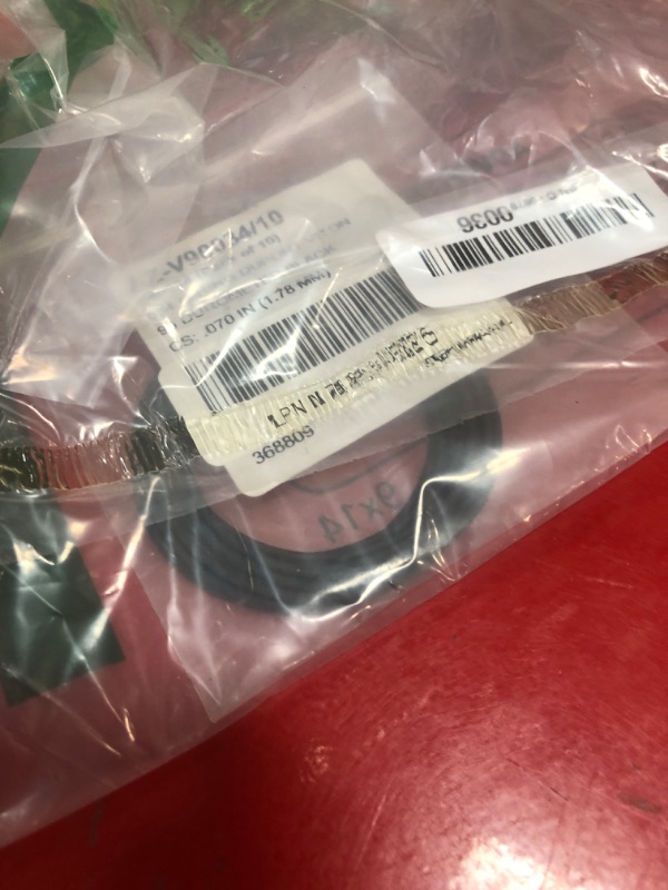 Photo 1 of 034 Viton O-Ring, 90A Durometer, Round, Black, 2-1/8" ID, 2-1/4" OD, 1/16" Width (Pack of 10)