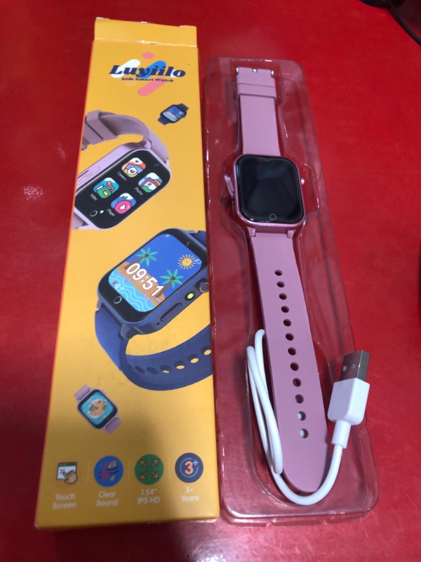 Photo 1 of **NO POWER**Luyiilo Kids Games Watch, with 26 Puzzle Games, Touch Screen, HD Camera, Alarm Clock, Toys for Ages 4-12 Years Old.Birthday Gift for Boys Girls (Pink)