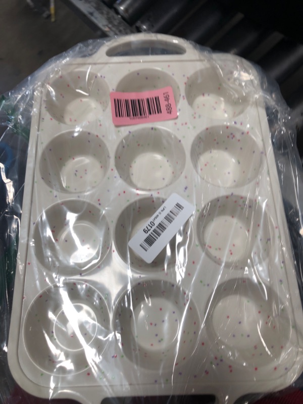 Photo 1 of 2Pack Silicone Muffin Pan for Baking with Metal Reinforced Frame, 12 Cup Regular Size Cupcake Pan, BPA Free Silicone Muffin Tray, Cupcake Baking Pan Molds for Oven Dishwasher Safe