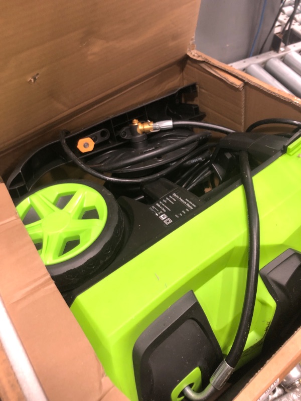 Photo 1 of (PARTIAL SET) (UNTESTED) Pressure Washer, 5000PSI 3.2GPM Adjustable Touch Screen with 55FT Total Length Power Washer Electric Powered 4 Nozzles for Driveways Furniture or Cars 2000W (Olive)