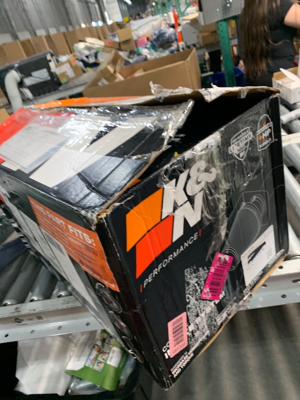 Photo 1 of ***MINOR BEND ON PART***
K&N Cold Air Intake System: High-Flow Air Filter, Increase Performance & Towing: Compatible with 2014-2020 Chevy/GMC/Cadillac Silverado 1500, Suburban, Tahoe, Sierra 1500, Yukon, Escalade, 63-3082