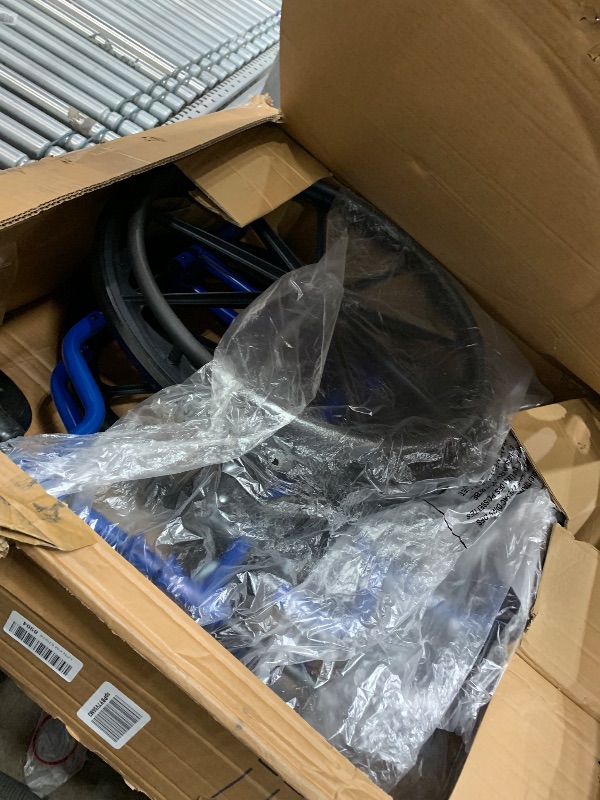 Photo 1 of *******************MISSING FOOT RESTS**************
Drive Medical Blue Streak Wheelchair with Flip Back Desk Arms, Elevating Leg Rests, 16 Inch Seat