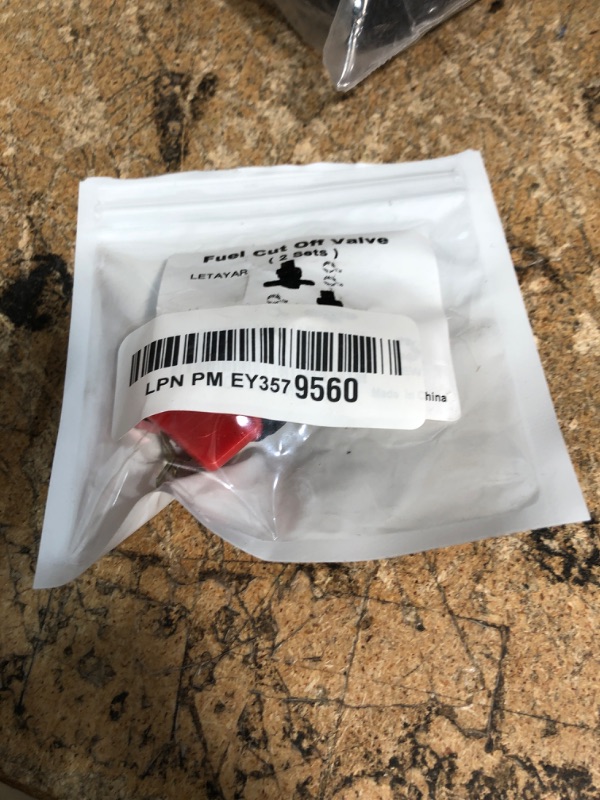 Photo 1 of 1/4 Inline Fuel Cut Off Valve Shut Off Valve Straight Gas Valve with Clamps