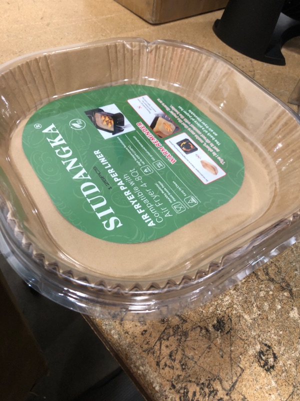 Photo 1 of 125Pcs Large Air Fryer Liners Disposable Compatible with Chefman XL 8-Qt Family Air Fryer, 9inch Square