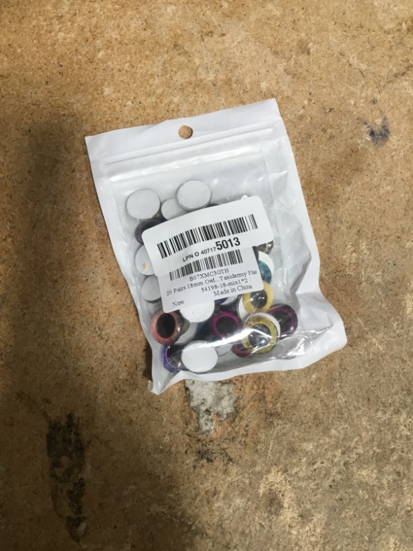 Photo 1 of 20 Pairs 18mm Owl Bird Glass Eyes for Art Dolls Sculptures Props Masks Fursuits Jewelry Making Taxidermy Flatback