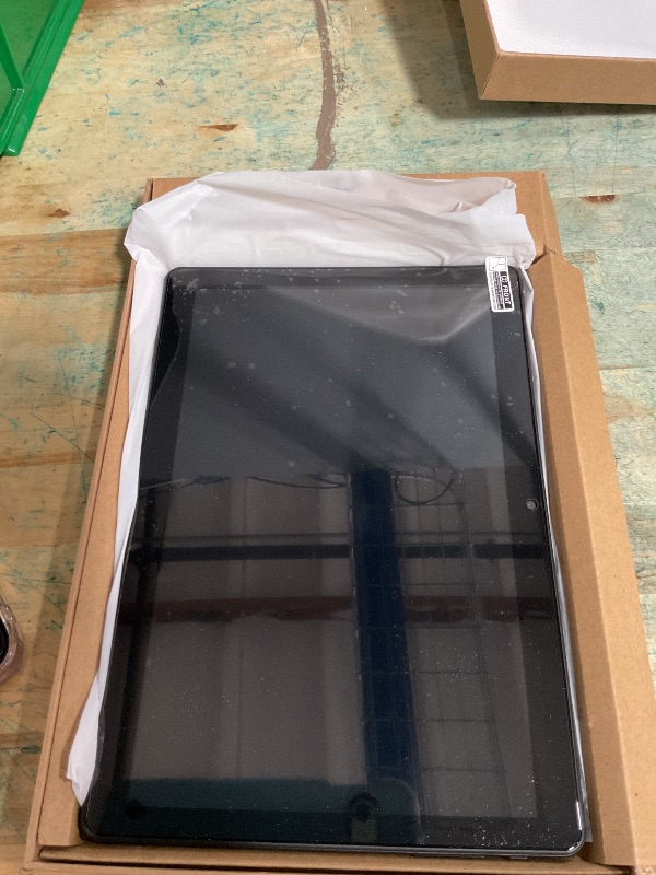 Photo 1 of ** powers on but touch screen does not respond ** Tablet 10.1 inch Android Tablet 2025 Latest Update Octa-Core Processor with 64GB Storage, Dual 13MP+5MP Camera, WiFi, Bluetooth, GPS, 512GB Expand Support, IPS Full HD Display (Black)