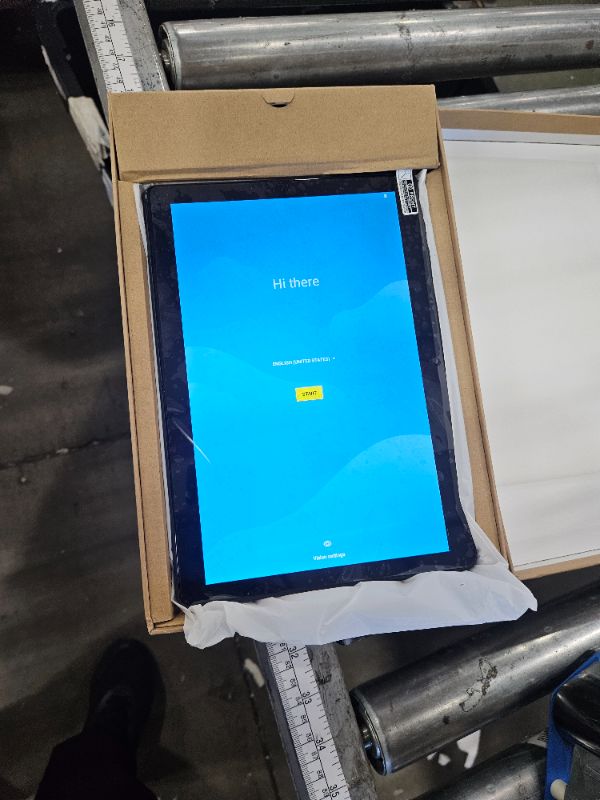 Photo 1 of ** powers on but touch screen does not respond ** Tablet 10.1 inch Android Tablet 2025 Latest Update Octa-Core Processor with 64GB Storage, Dual 13MP+5MP Camera, WiFi, Bluetooth, GPS, 512GB Expand Support, IPS Full HD Display (Black)