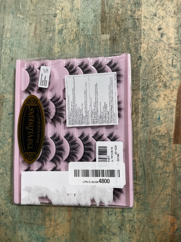Photo 1 of 14 Pairs Wispy Mink Lashes False Eye Lashes Natural Look 5D Volume 16mm Fake Eyelashes Pack by TNFVLONEINS