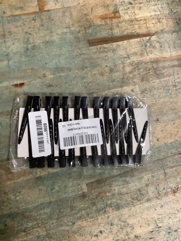 Photo 1 of 24 Packs Duck Bill Clips, Bantoye 2.75 Inches Rustproof Metal Alligator Curl Clips with Holes for Hair Styling, Hair Coloring, Black
