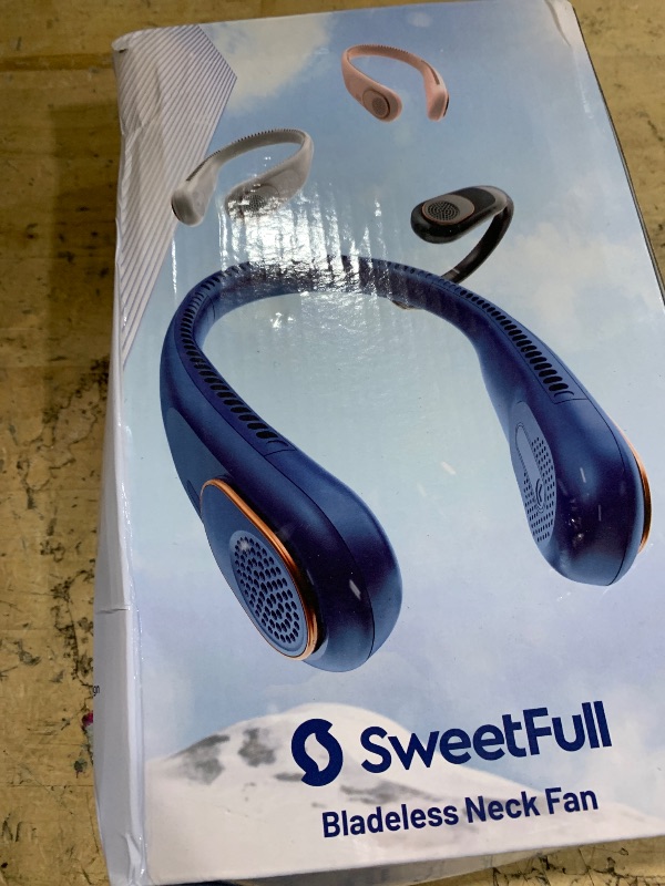Photo 1 of SWEETFULL Portable Neck Fan 360° Cooling Bladeless Personal Fan | No Hair Twisting - 4000mAh USB Rechargeable Wearable Fan for Travel, Birthday Gifts for Men, Women, Mom, and Dad