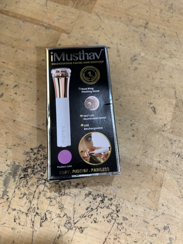 Photo 1 of iMusthav Facial Hair Remover for Women Painless Flawless Electric Razor Epilator Trimmer Shaver with 18K Gold-Plated, 16mm Dual Ring Floating Head, USB Rechargeable, 360° LED for Face Lip Hair Removal