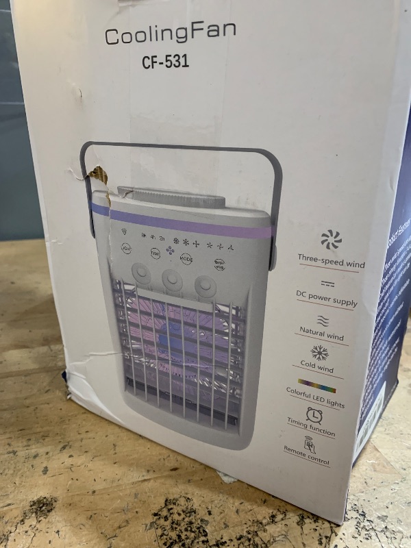 Photo 1 of Portable Air Conditioner, Evaporative Air Cooler, 2-4-8H Timer Auto-Off &Remote, Water Tank, Three ultrasonic nozzles, 3-Speed Personal Air Conditioner Cooling Fan