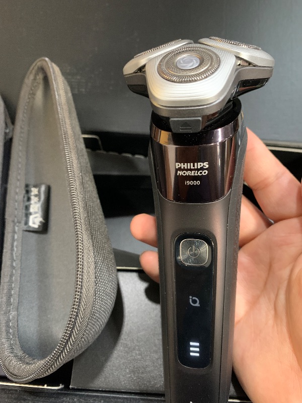 Photo 1 of Philips Norelco Shaver i9000, Wet & Dry Electric Shaver, Ink Black, SenseIQ Technology, Triple Lift & Cut System, 360 Rotating Dual SteelPrecision Precision Blades, Nose Trimmer, Model X9000/90
