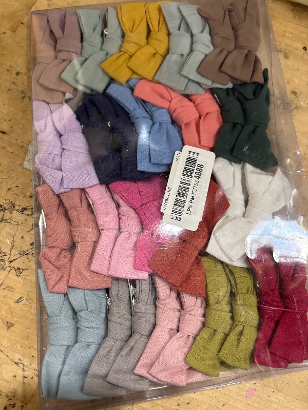 Photo 1 of 40Pcs 3.5Inch Hair Bows Clips for Baby Girls, Oaoleer Neutral Linen Pigtail Bows Double Bun Ponytail Bow Hair Barrettes Accessories for Babies Infant Toddlers Kids in Pairs