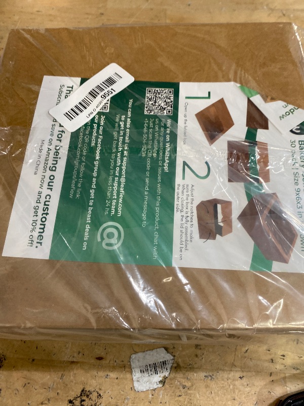 Photo 1 of 30 Pack Cookie Boxes with Window for Gift Giving – 9x6x3 Inches Bakery Boxes - Extra Thick Small Cookie Containers for Treats, Desserts, Strawberries, Cupcake, Pastry, Charcuterie, Baked Goods (Brown)