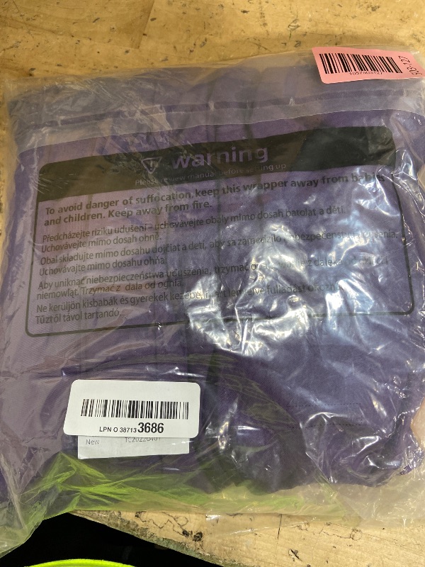Photo 1 of 1 Pack Purple Table Clothes for 4 Foot Rectangle Tables, One-Piece Wrinkle Resistant Stretch Spandex Table Covers with Skirt for Event Banquet Wedding Birthday Party