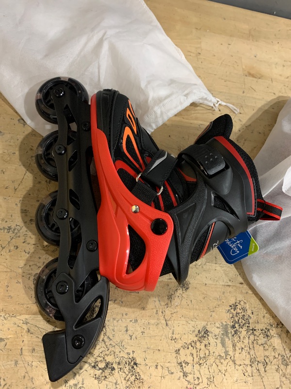 Photo 1 of 2PM SPORTS Vinal Girls Adjustable Flashing Inline Skates, All Wheels Light Up, Fun Illuminating Skates for Kids Men Adult Women and Boys size M Euro 34-37