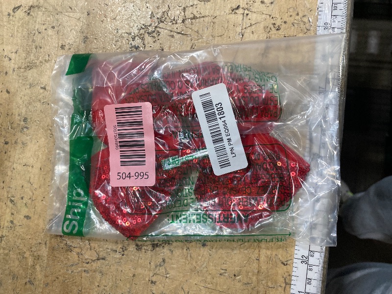 Photo 1 of 1 Pcs 8" Large Sequin Cheer Bows Clips, Cheerleading Glitter Hair Bow with Alligator Clips Hair Accessories for Cheerleaders Football Competition Sports (Red)