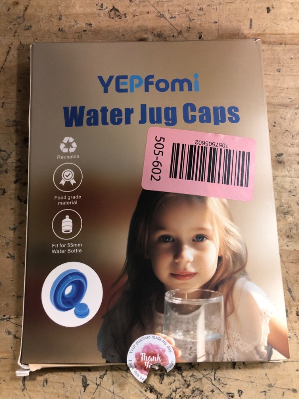 Photo 1 of (2 PACK) YEPfomi Reusable 5 Gallon Water Jug Caps, Food Grade Silicone Material 2/3/5 Gallon Water Bottle Caps Jug Lid for Water Dispenser Water Pump (2)