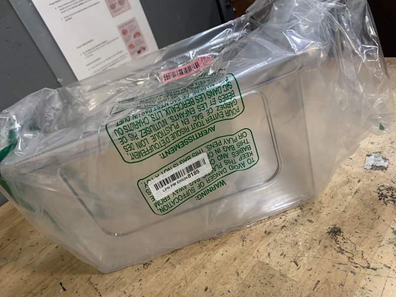 Photo 1 of ****MISSING LID**** Hudgan Stackable Storage with Bamboo Top for Laundry Room Organization, Extra Large Trash Bag/Garbage Bag Dispenser, Under Sink Organizer, Pantry Organizers