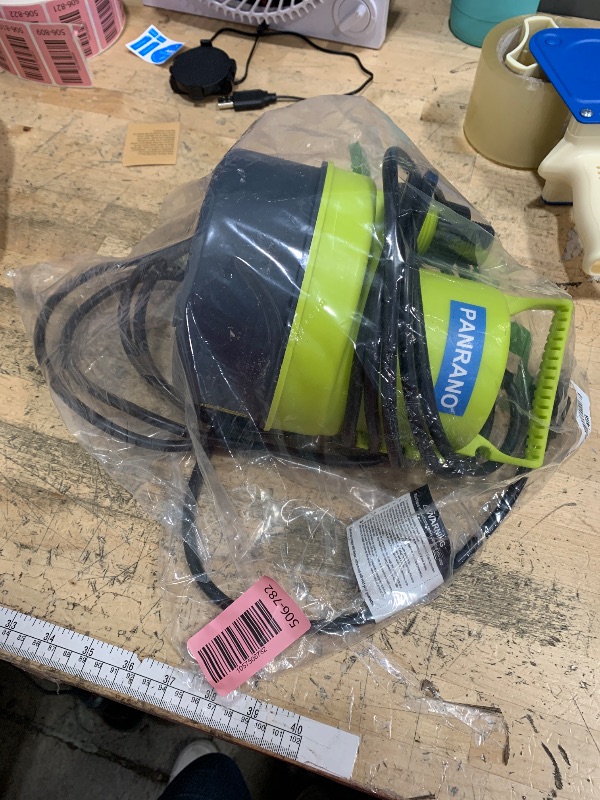 Photo 1 of 1/2 HP Submersible Water Pump 2900 GPH Portable Sump Pump For Pool, Basements, Puddles, Ponds With 16.4 Ft Power Cord and Hose Adapters, Yellow