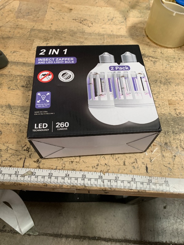 Photo 1 of [2-Pack] BANPESTT Bug Zapper Light Bulb 2-in-1 Indoor Mosquito Zapper Gnat Trap- Electric Fly Insect Killer&Bug Catcher for Home Backyard Patio