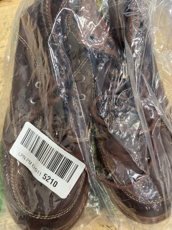 Photo 1 of **DIRTY** KEEN Utility womens San Jose 6â€ Soft Toe Wedge Work Construction Boot, Gingerbread/Off White, 7.5 Wide US