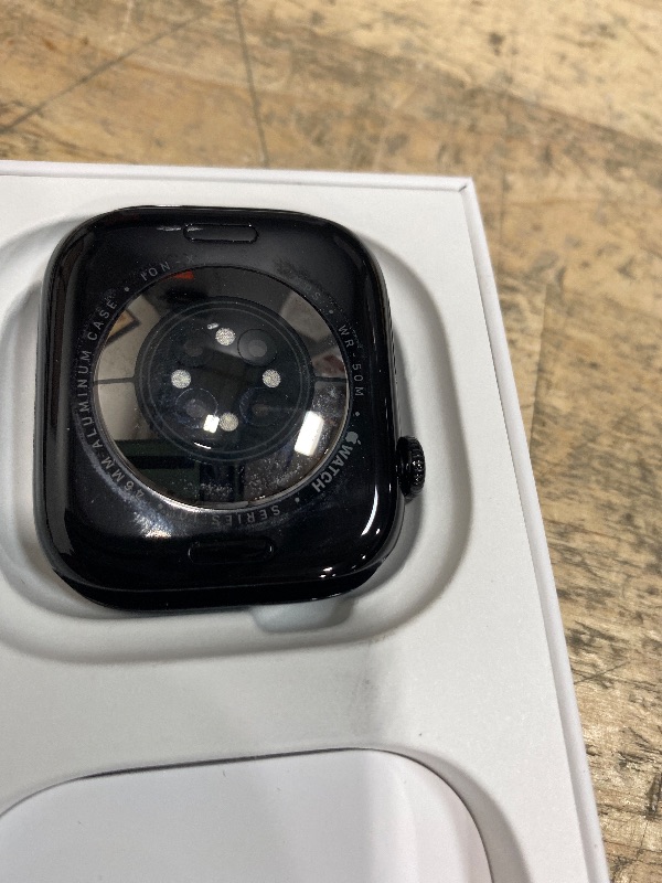 Photo 1 of *******PARTS ONLY SEE NOTES  *********Apple Watch Series 10 [GPS, 46mm] - Jet Black Aluminum Case with Black Sport Band, M/L (Renewed)