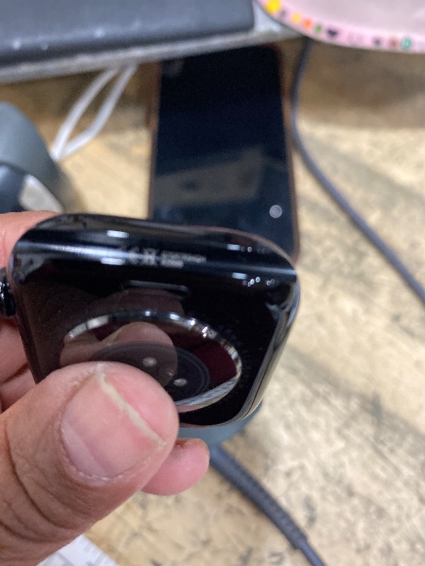 Photo 1 of *******PARTS ONLY SEE NOTES  *********Apple Watch Series 10 [GPS, 46mm] - Jet Black Aluminum Case with Black Sport Band, M/L (Renewed)