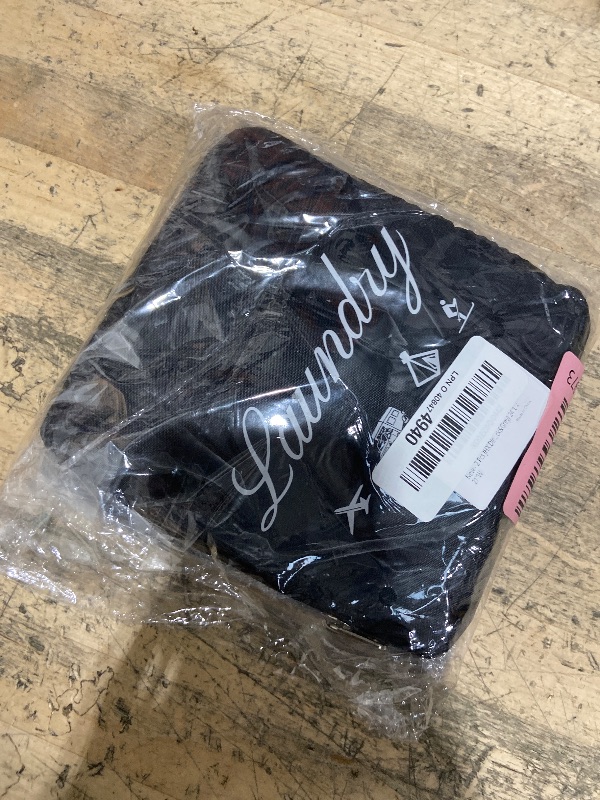 Photo 1 of 2 Pcs JHX Travel Laundry Bags, Dirty Clothes Organizer?Upgraded?with Handles and Aluminum Carabiner for Travel, Camp, Fitness, and Students (Black&Grey) 24"L x 21"W